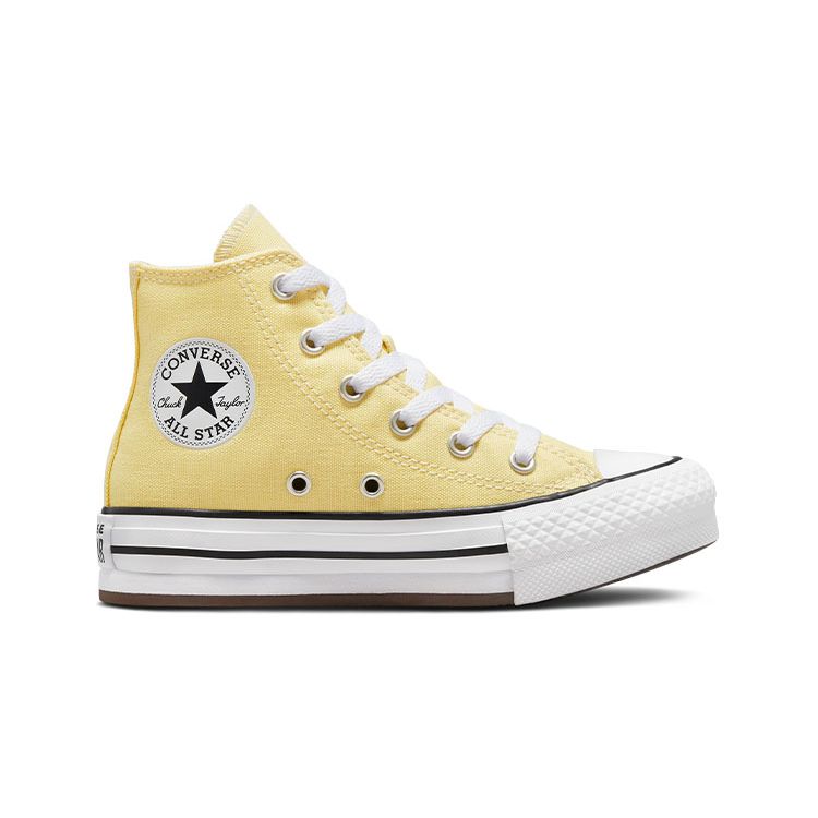 Converse Chuck Taylor All Star Eva Lift Casual Comfortable Durable High Top Kids Canvas Shoes Kids Sneakers Yellow A02490C