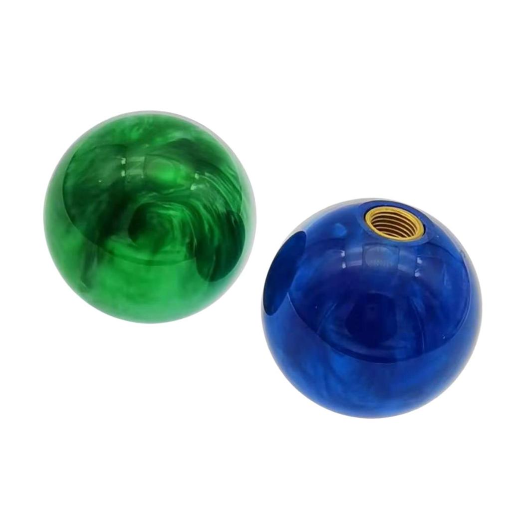 JINGLINGKJ Pearl Shift Round Ball Pearl Gear for Includes 3 1 Piece Knob, Type, Knob, Universal, AT/MT Cars, Adapters, (Blue)