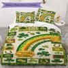 Coins&Rainbows Pattern Bedding Uilt Set Uilt Cover Pillowcase Home Decoration Birthday Gift (1 * Duvet Cover + 2 * Pillowcase  Without Core)116