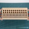 1pc Wood Organizer with 98 Holes for Storing Leather Carving, Stamping, Cutting Tools, DIY Craftwork Storage Rack Organization