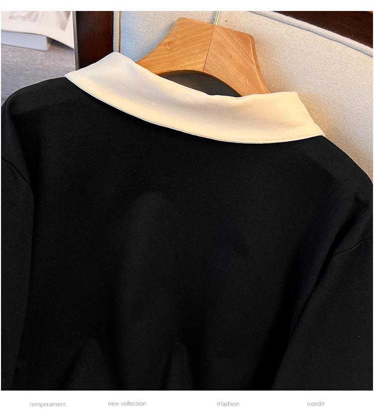 Plus Size Autumn Lapel Hoodie for Chest Circumference 200/300/350 Jin