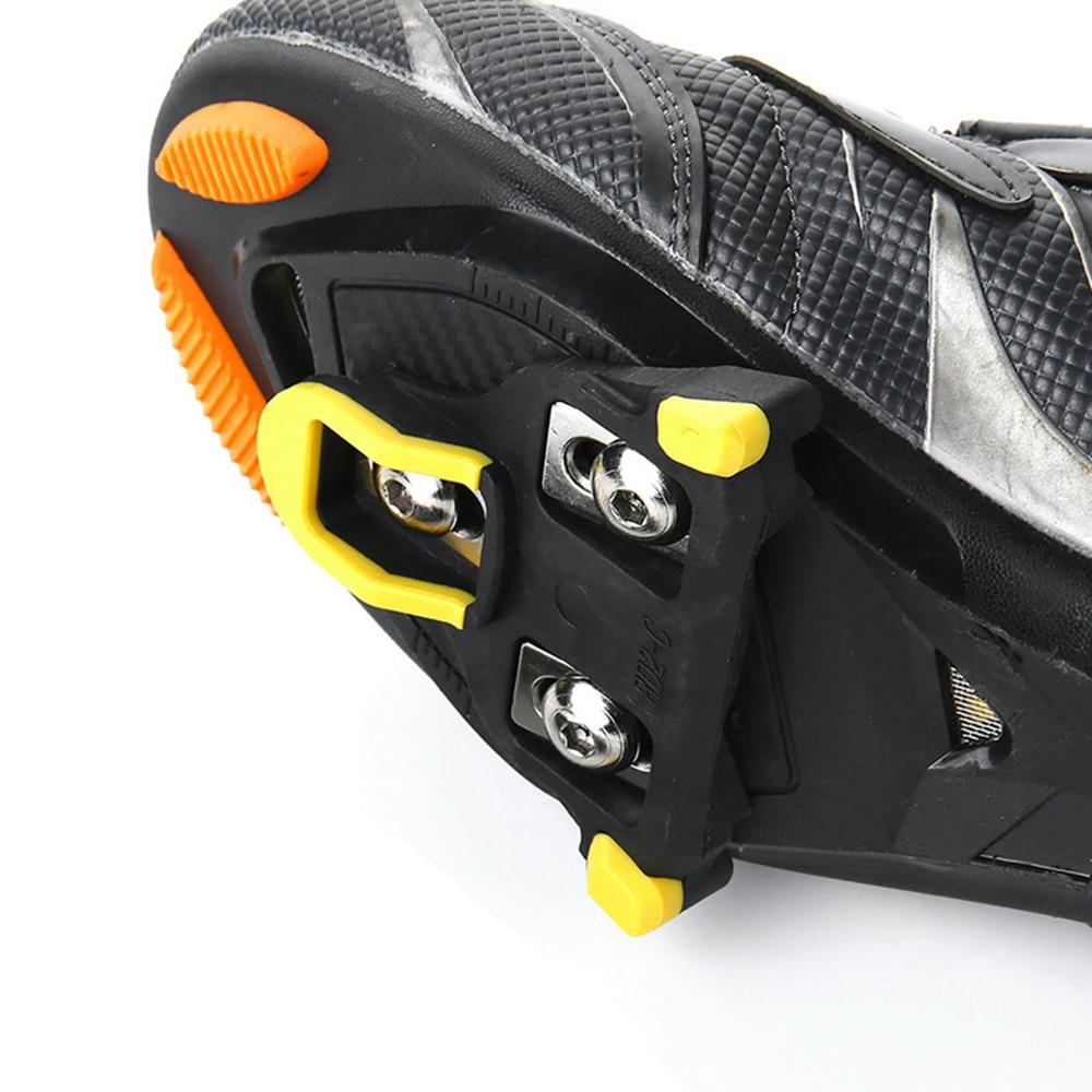 Gelb Schwarz Rennrad Cleats Gummi 6 Grad Float Fahrrad Cycling Pedal Cleat mit Zubehör und Werkzeugen für Shimano SPD-SL