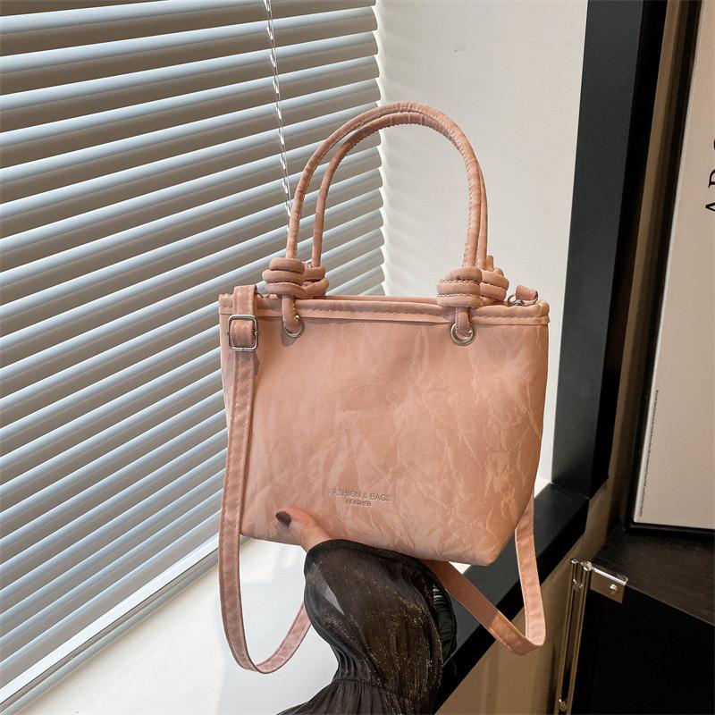 Trendy Korean Style Canvas Bucket Bag Summer 2024 Women's Small Fashion Handbag