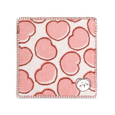 Chiikawa Heart Towel Pink 25 X 25 Cm Handkerchief, Pile, 41-1170080, Approx.