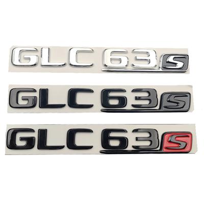 3d ABS Krom Siyah Logo GLC63S Amblem Harfler Etiket Araba Bagaj Rozeti Çıkartması İçin GLC 63S GLC 63 S Aksesuarları