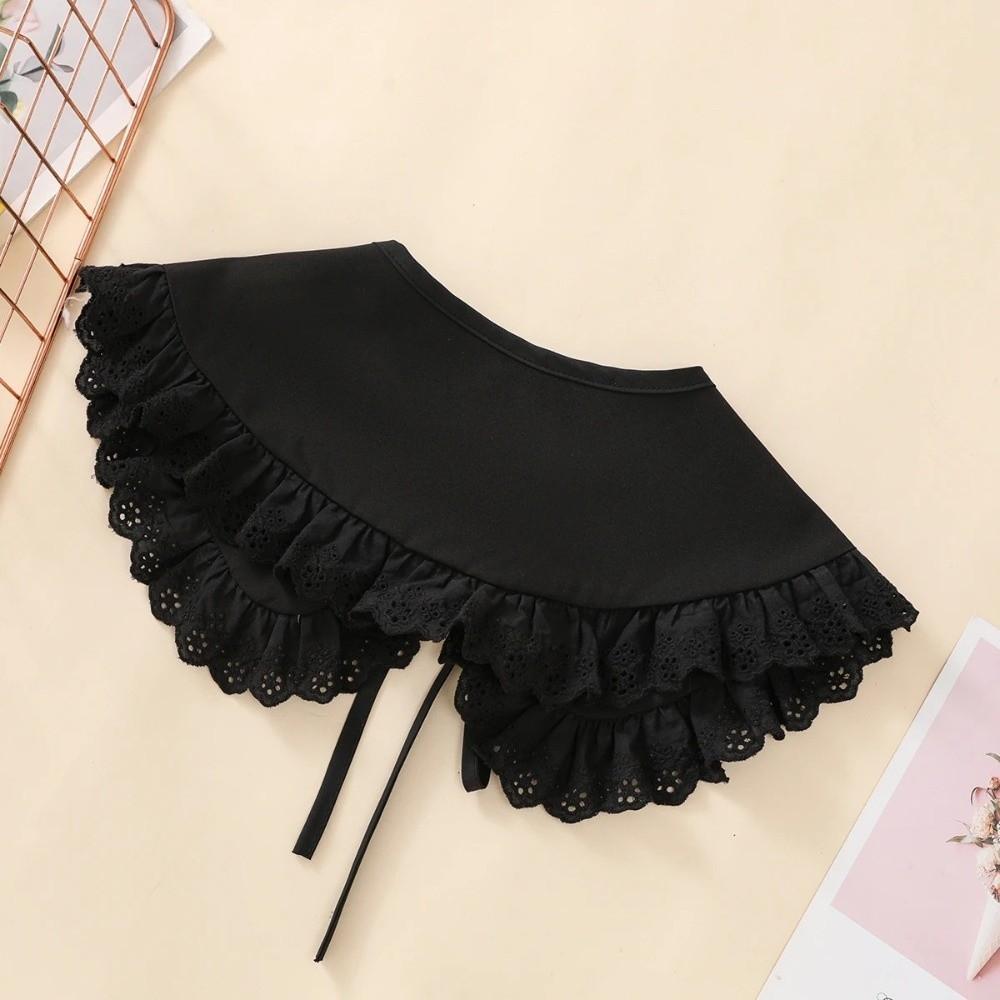 Adjustable Lace False Collar Sweet Ruffled Shawl Fashion Detachable Collar  Women Girls