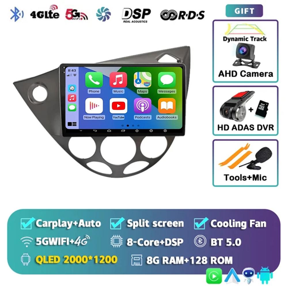 9" Android 14 Car Radio For Ford Fiesta 1995-2001 Focus MK1 1998-2004 2 Din Stereo Multimedia Player Carplay Autoradio Head Unit