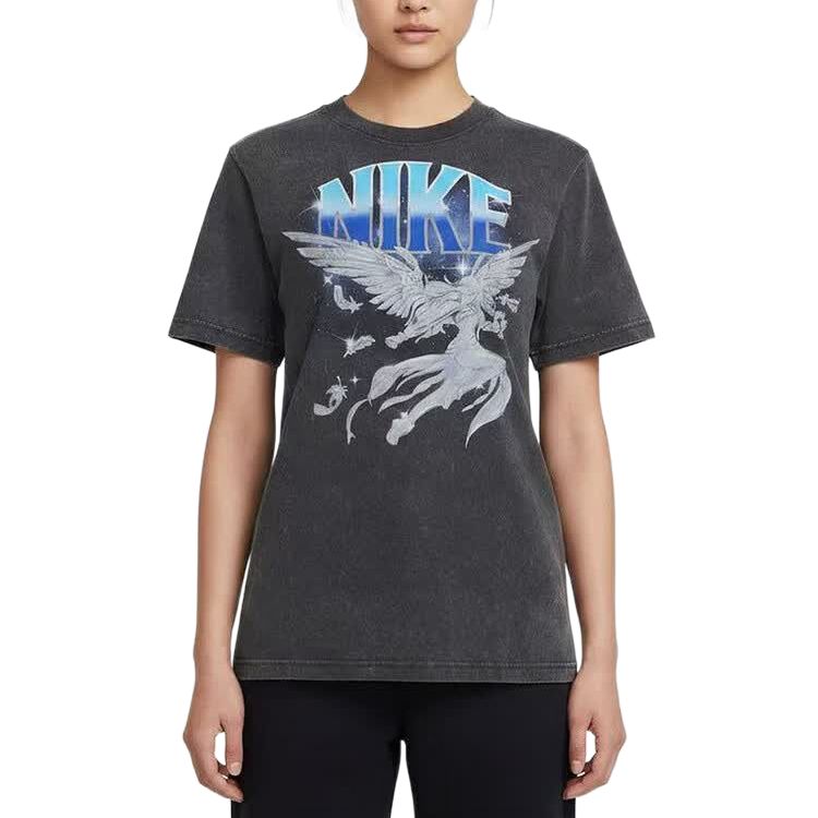 Nike Knitted Crew Neck Pullover Short Sleeve T-Shirt Women tops IW1198060 S