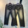C S In The Room Ykk Zipper waShed Straight Wide Denim pantS 3 Color