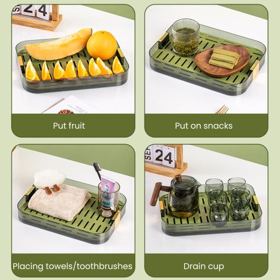 Yousheng Teaware Storage Plate Water Storage Tea Tray Rectangle Simple Modern Drain Design Detachable Tea Cup Holder Home Use