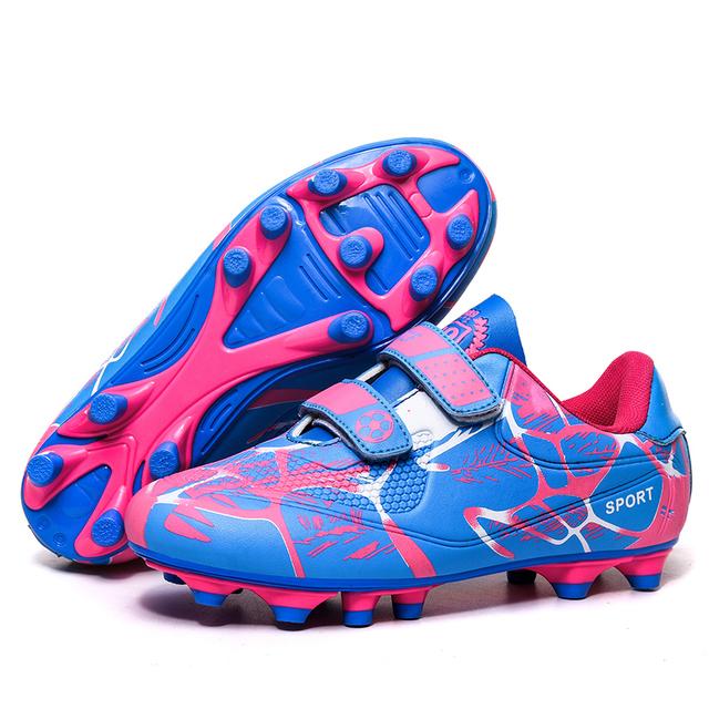 Football Shoes Children Green Five-a-side Kids Soccer Training Low-top Long Nails Non-slip Rubber Nails Football Sneakers