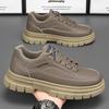 Men's Spring Breathable Thick-Soled Casual Leather Sports Shoes & Martin Boots