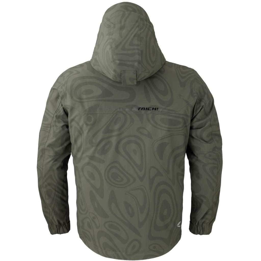 RS Taichi Motorrek Parka RSJ733 Marble Size Motorcycle Riding Jacket for and with CE Protectors and Removable Inner Lining All-Season Green, M,