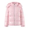 Womens Casual Loose Stand Collar Hooded Cotton Coat Winter Fashion Outerwear