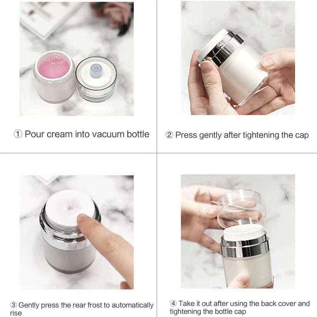 15/30/50g Leere Airless-Pumpdose Nachfüllbare Acrylcremeflasche Vakuumflasche Tragbarer Behälter Make-up-Lotion Kosmetik