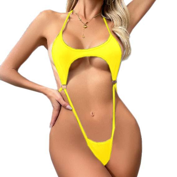 2025 Silky Three-Piece Multicolored Lingerie Set: Seductive Bodysuit & Bikini Sleepwear