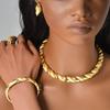 Charmoment Het Säljande Smyckeset för Kvinnor Lyxigt Klassiskt Italienskt Bröllop Zirkon Halsband Örhängen Ring Armband Set