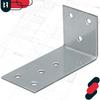 Carpenter's Angle, Construction Connector, Galvanized Steel, 40 X 80 X 40 MM
