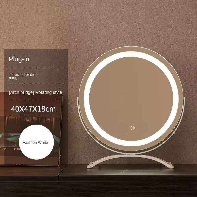 Makeup Mirror with Lights Lighted Cosmetic Vanity Mirror with Led Lights for Dressing Bedroom Tabletop Best Gifts for Girl Women