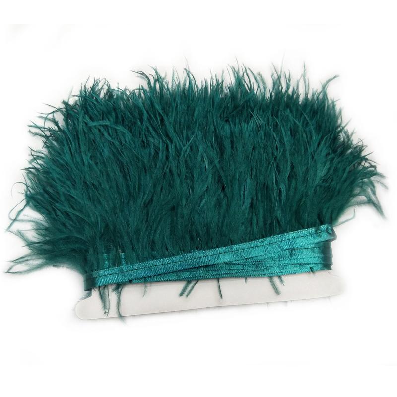 Feather1 Meter Fluffy Ostrich Feather Satin Trim Cloth Sideband 8-10cm Ribbon Fringe Suitable for Skirts / Dresses / Apparel Party DIY
