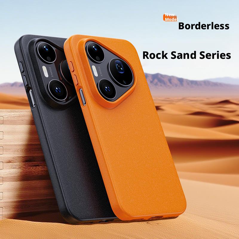 For Huawei Pura 90 Pro Max and Pura 90 Pro Case Frosted Rock Sand Magnetic Stain-resistant Leather Shockproof Bumper Cover