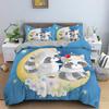 3D Cartoon Duvet Cover Lovely Animal Bedding Set Polyester Cute Bear Panda Elephant Quilt Cover Twin For Toddler Kids Child Room