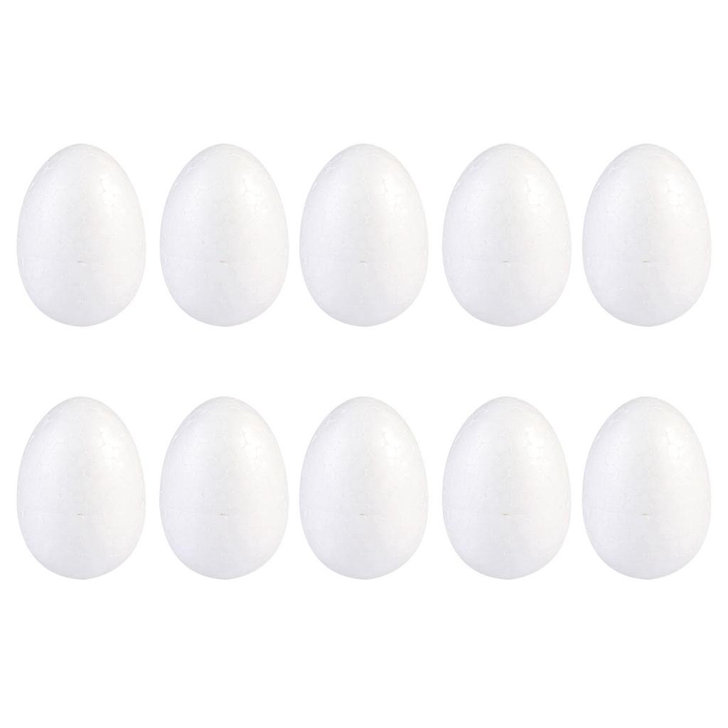 20Pcs Egg Foam DIY Easter Decor Solid White Eggs 7Cm Perfect Festival Craft Supplies for Kids Family Fun Egg Foam