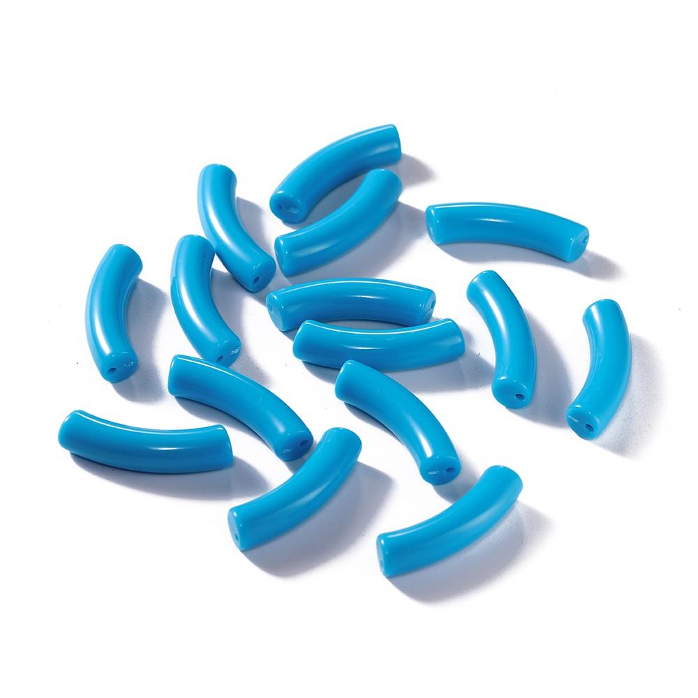 10 Stück/Los 10*33mm Gebogenes Rohrperlen Acryl Gebogene Röhrenperlen für DIY Armband Halskette Anhänger Schmuckherstellung Zubehör