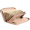Women's Garçon Wallet Cowhide Long Wallet Receipt and Coin Sorting Box-Type Coin-Through Large Capacity (Dusty Pink)