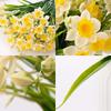 High Quality 10 Heads Artificial Daffodils Yellow DIY Floral Realistic Flowers Fall Decor Soft Home Decoration Photography Props