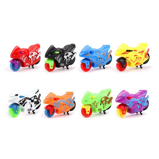 

5 шт. Игрушки-модели мотоциклов Инерционный привод вперед Мини Разноцветные Без батареек Интерактивные игрушки Коллекционные Детские Игрушечные мультяшные транспортные средства с оттягиванием назад 5pcs