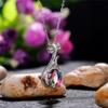 New Exquisite Pipa Shaped Pendant Necklace Oval Cubic Zirconia 4 Claws Design Bridal Wedding Necklace Romantic Stone Jewelry