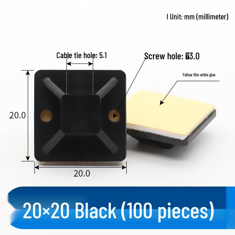 Nylon Suction Cup Cable Tie Base - High Adhesion Cloth Wire Management Tool