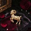 Exquisite Goat Brooches Pins For Women Unisex Vintage Relief Design Goat New Year Party Office Animal Brooch Pin Gifts