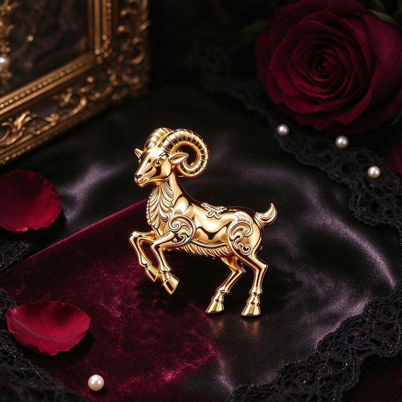 Exquisite Goat Brooches Pins For Women Unisex Vintage Relief Design Goat New Year Party Office Animal Brooch Pin Gifts