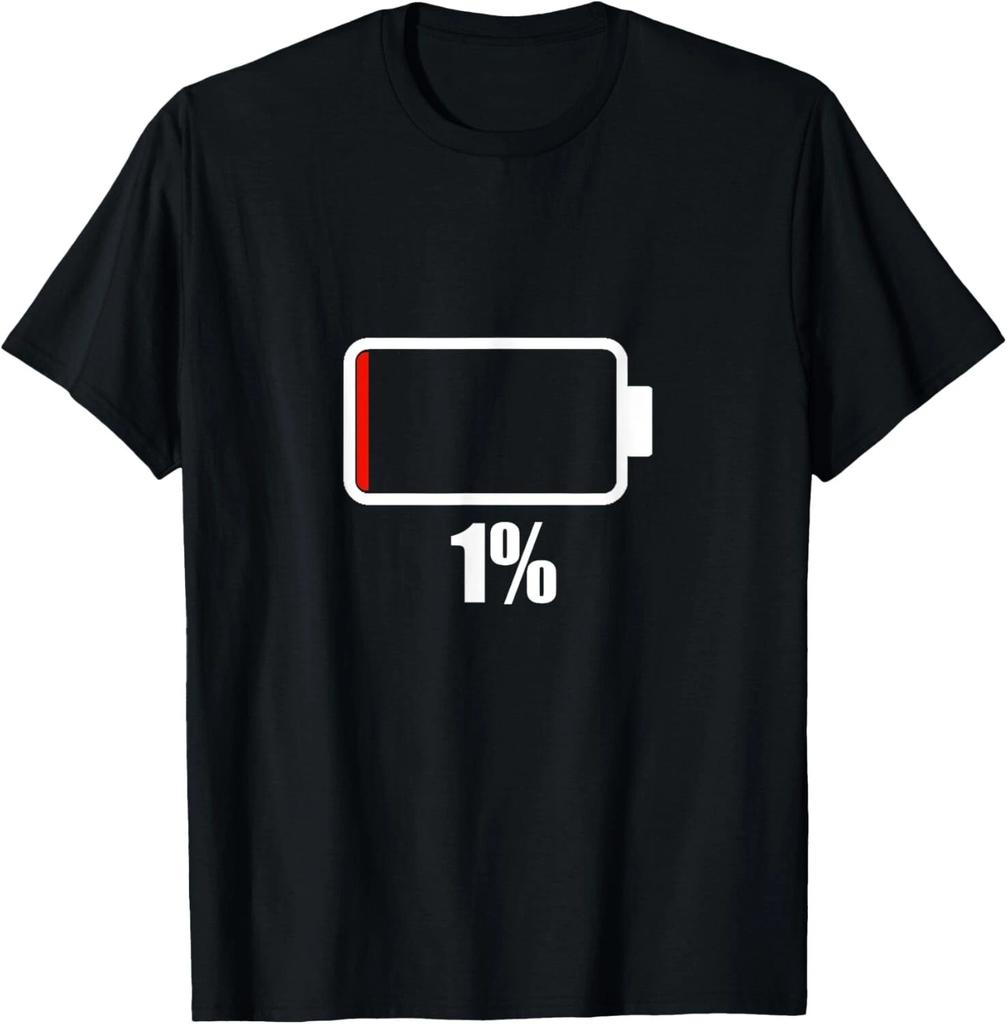 Battery 1% 1 Remaining_ Battery Dead T-Shirt Battery Low TeeGift Unisex T-Shirt