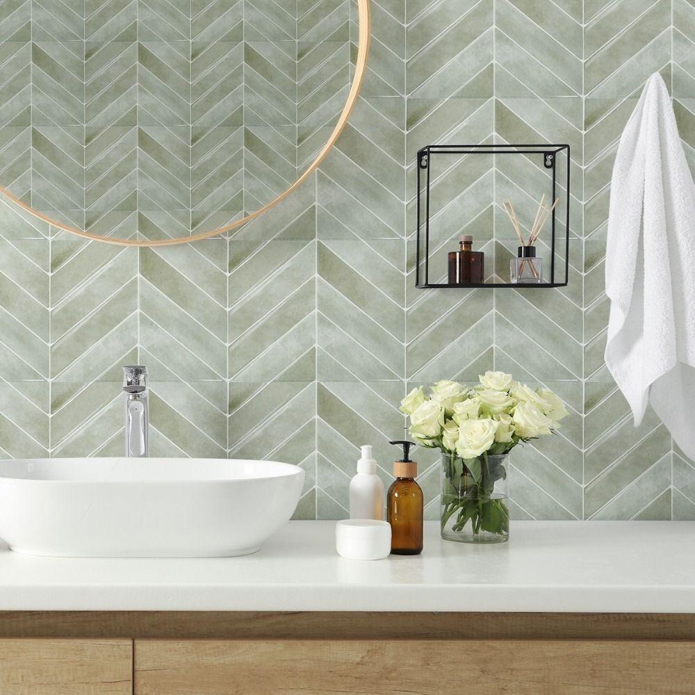 Waterproof Peel and Stick Backsplash 11.4" X 9" Wall Tile Durable Wallpaper  for Kitchen Bathroom