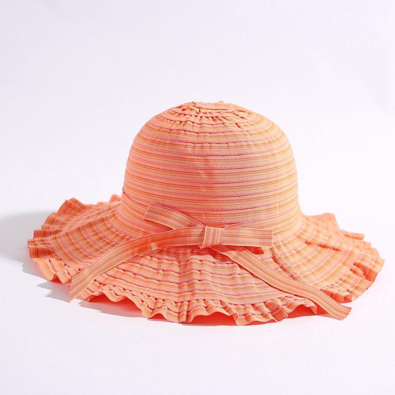 Summer Style Women's Travel Sun Protection Foldable Washable Fashionable Sweet Dome Patterned Sun Hat