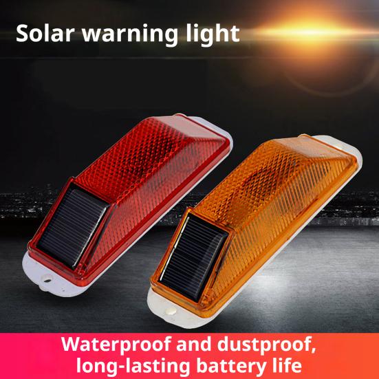 Solar Powered Flashing Warning Safety Strobe Light Enhanced Visibility LED Flashing Beacon for Trucks Barriers