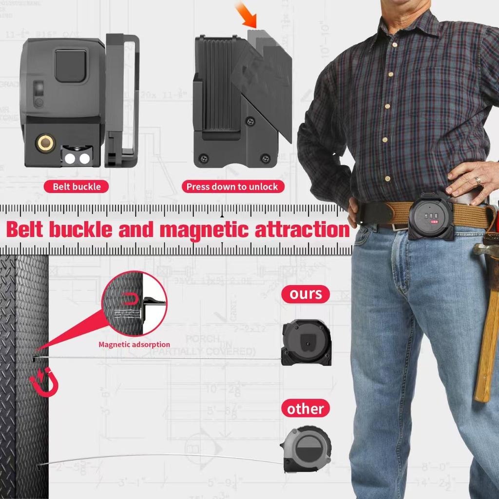 Infrared Laser Rangefinder, Electronic Tape Measure & Level 3-in-1 Tool