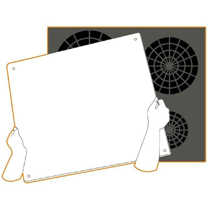 Protège plaque de cuisson - Pebbly Kitchen - 57 x 50 cm - Noir - Accessoires de cuisine