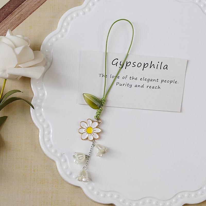 

Цветок Шнурки для мобильного телефона Шарм Милый Для телефона Короткий шнурок Ремешок для руки Кавайный Брелок Ремешок для телефона Подвеска