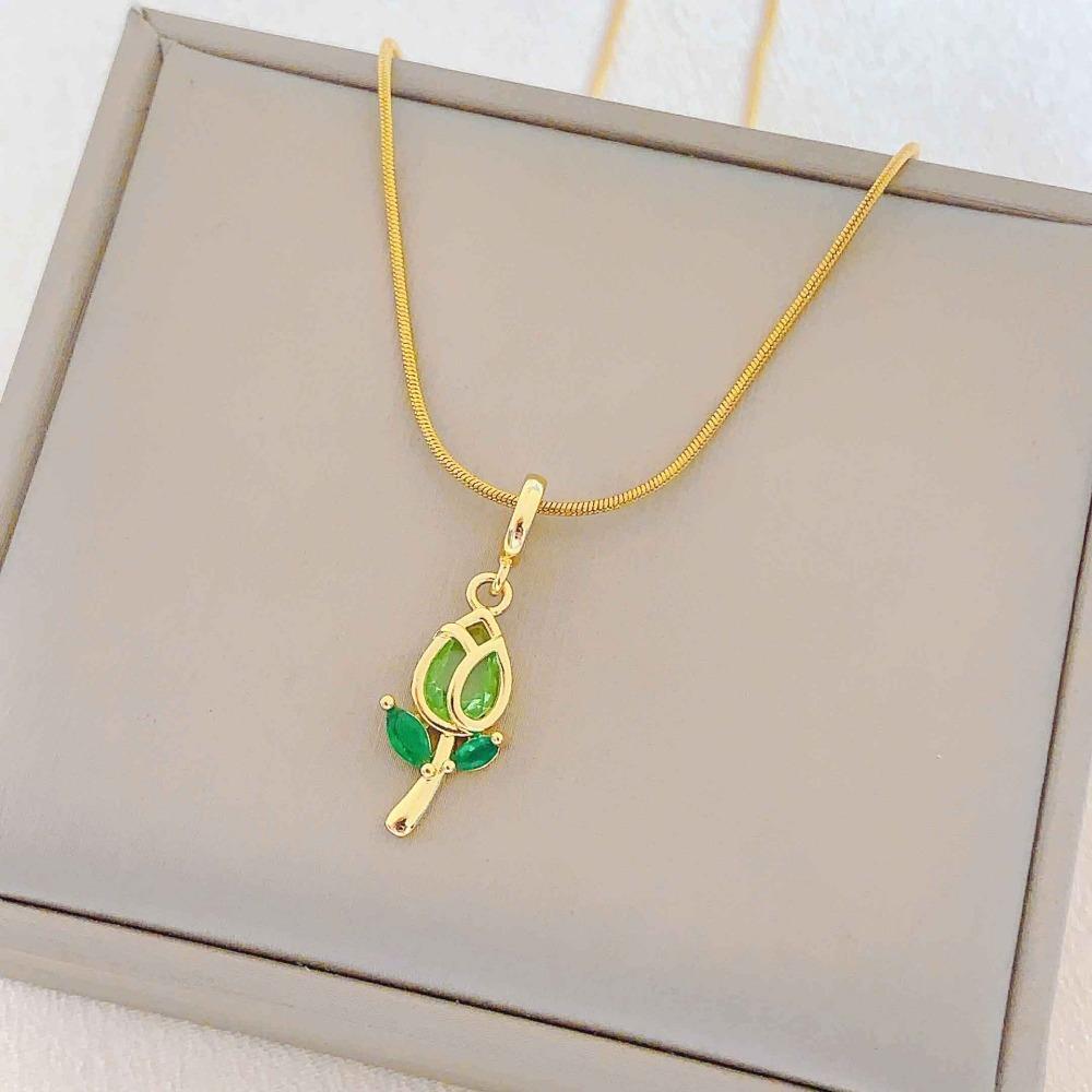 Necklace Women Do Not Fade Summer Small Cute Temperament Titanium Steel Necklace Versatile High-end Jewelry Simple Collarbone Chain