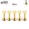 5Pcs/lot Lover Gift ASTM F136 Titanium 16G Cartilage Tragus Earrings Ear Lip Helix Studs Tongue Nail Body Piercing Jewelry