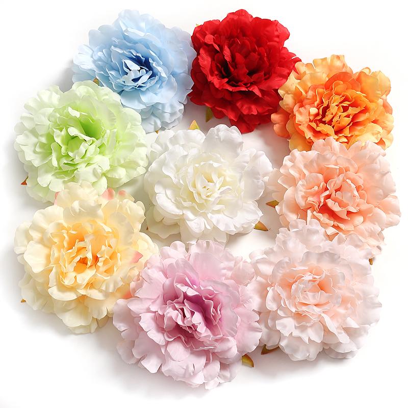 2/5Pcs Peony Artificial Flowers Heads High Quality Home Decor Garland Wedding Decoration DIY Bride Crafts Wreath Accessory