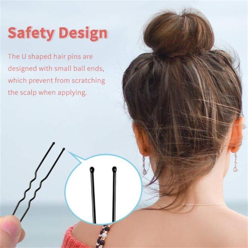 50 Stück/Beutel 5 6 7cm U-förmige Legierung Haarnadeln Gewellte Haarspangen Einfache Metall Haarklammern Haarspangen Brautfrisur Werkzeug Haarnadeln