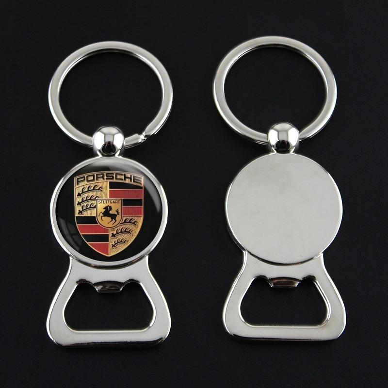 

Metal Car Logo Keychain Keyring Bottle Opener For Porsche Panamera Cayenne Taycan 911 718 Macan Carrera-GT 928 Pendant Accessory