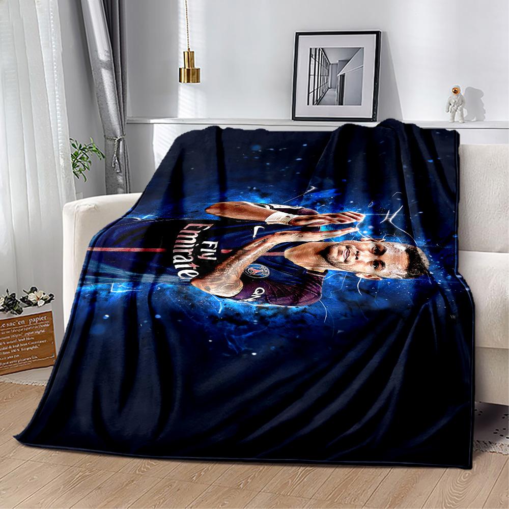 Neymar Brazil Jersey Blanket Soft Warm Cozy Perfect for Bedding Picnics Seaside All-Season Use Modern Gift for Travel Home Birthdays