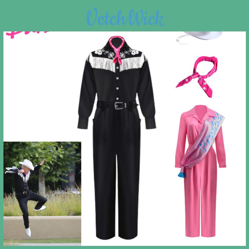 2023 Barbie Movie Cosplay Costume In Ice Hemp Fabric With Pu Material