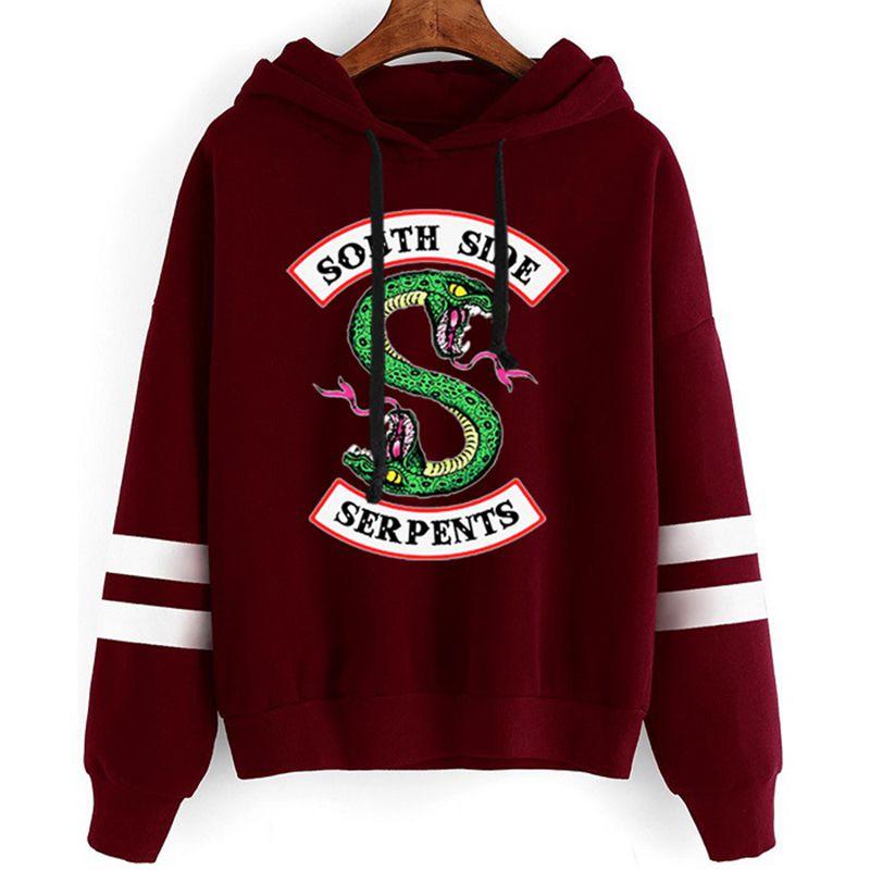 Serpents South Side Hoodie Riverdale Veronica Snake Gang Sweatshirt Top Pullover